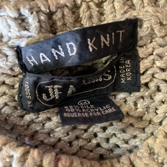 Silk blend Sweater Vest Vintage 1980s Argyle Pink Green Tan Crewneck Style - Picture 7 of 8